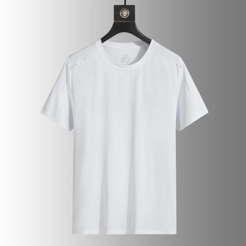 1 Uds. Camisetas de secado rápido para hombre, camisetas transpirables para correr, senderismo, pesca, camisetas cortas elásticas suaves para deportes al aire libre, camisetas cortas de verano