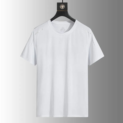 1 Uds. Camisetas de secado rápido para hombre, camisetas transpirables para correr, senderismo, pesca, camisetas cortas elásticas suaves para deportes al aire libre, camisetas cortas de verano