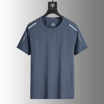 1 Uds. Camisetas de secado rápido para hombre, camisetas transpirables para correr, senderismo, pesca, camisetas cortas elásticas suaves para deportes al aire libre, camisetas cortas de verano