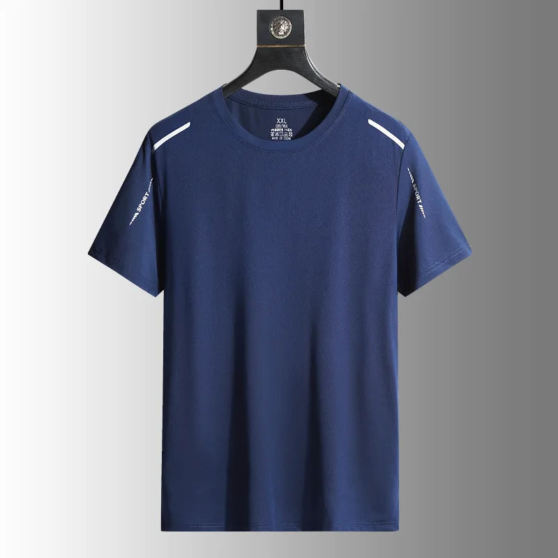 1 Uds. Camisetas de secado rápido para hombre, camisetas transpirables para correr, senderismo, pesca, camisetas cortas elásticas suaves para deportes al aire libre, camisetas cortas de verano