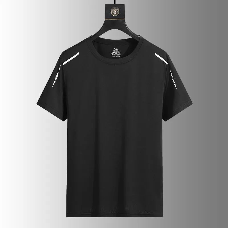 1 Uds. Camisetas de secado rápido para hombre, camisetas transpirables para correr, senderismo, pesca, camisetas cortas elásticas suaves para deportes al aire libre, camisetas cortas de verano