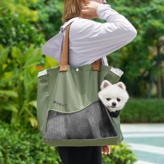Stylish and Lightweight Pet Carrier Bag for Small to Medium Dogs and Cats - Perfect for Travel and Outdoor Adventures